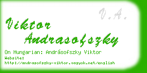 viktor andrasofszky business card